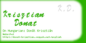 krisztian donat business card
